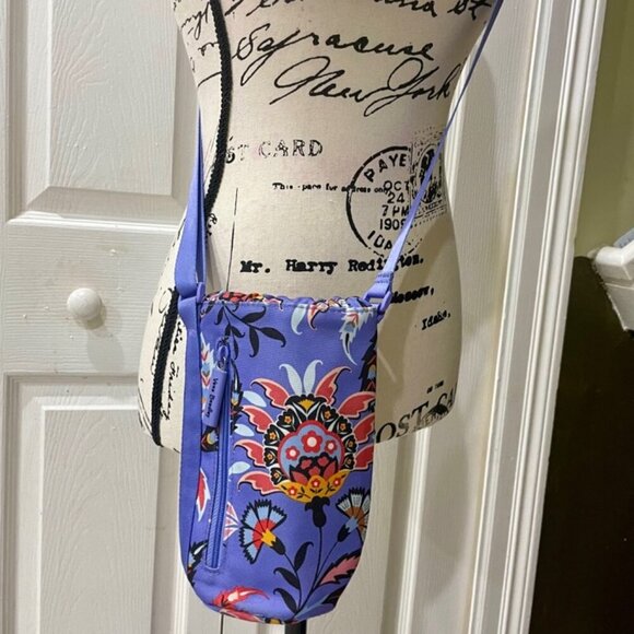 VERA BRANDLEY BOTTLE WATER CROSSBODY BAG PURPLE HISPTER GARDEN - Picture 9 of 14